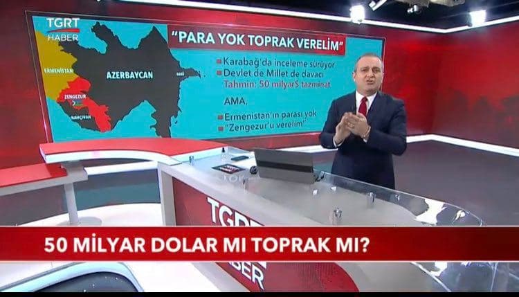 مجری ضدایرانی شبکه TGRT ترکیه این بار مرزهای شمالی کشورمان را هدف قرار داد