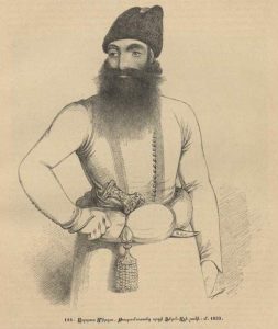 تصویری از «عباس میرزا» که در کتاب گیوند الیشان تاریخ نگار ارمنی آمده است
