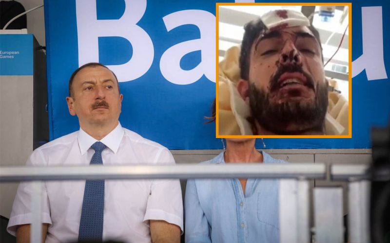 میرزا محمدعلی فعال سیاسی مخالف رژیم باکو مورد حمله افراد ناشناس قرار گرفت+ویدئو